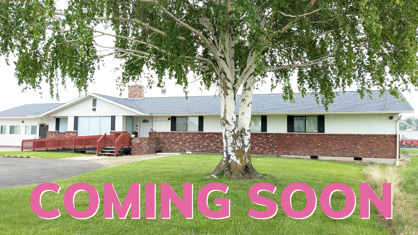 Photo of the Heartlinks Adult Family Home with text overlay that says "Coming Soon".