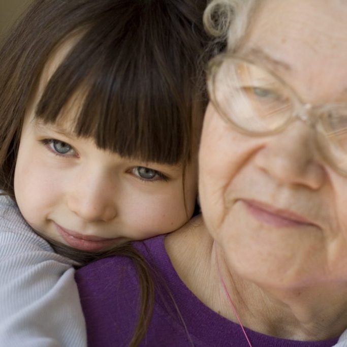 girl with grandma
